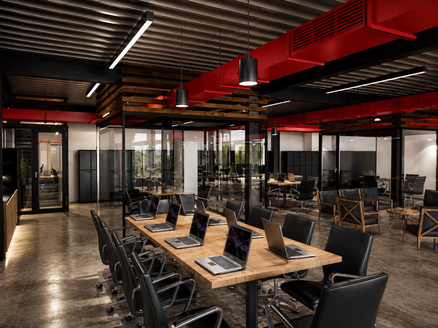 Render de oficina corporativa Aviv